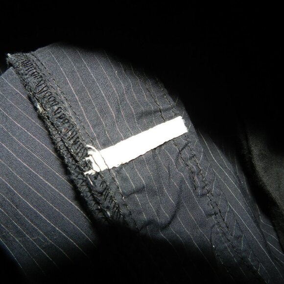 Calvin Klein Mens Navy Striped Cotton Button Full Leg Dress Pants Size 33X30 - Picture 9 of 10